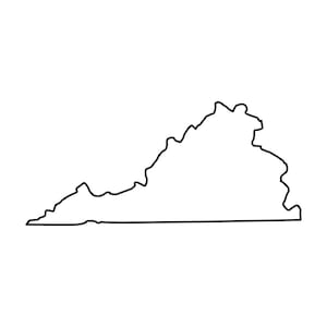 Virginia overzicht SVG-bestanden, Virginia gesneden bestanden, Verenigde Staten van Amerika vectorbestanden, Virginia vector, Virginia kaart illustraties