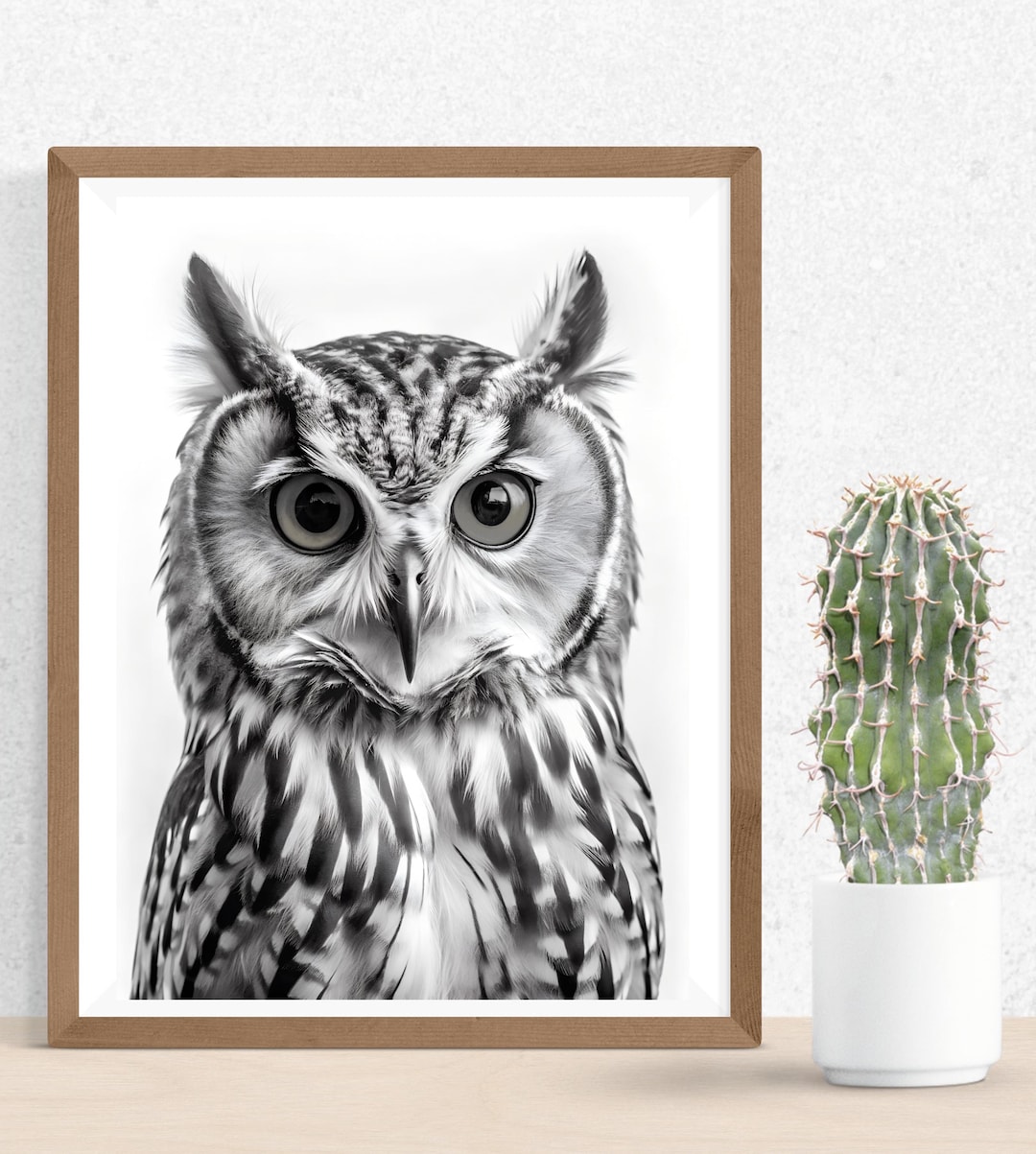 Owl Photo Print: Black and White Animal Art (digital Download) - Etsy