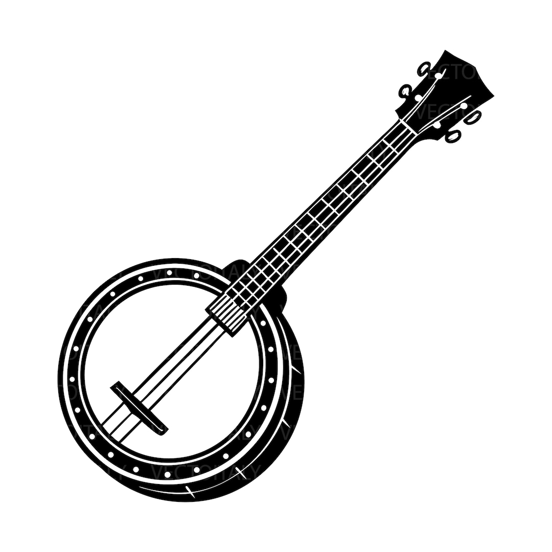 Banjo Svg Png Instant Digital Download, Banjo Svg Files, Banjo Guitar ...