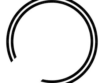 Gesplitst cirkelframe SVG, rond frame PNG, geometrisch frame SVG, frame clipart, digitale download, Cricut, Silhouette snijbestand