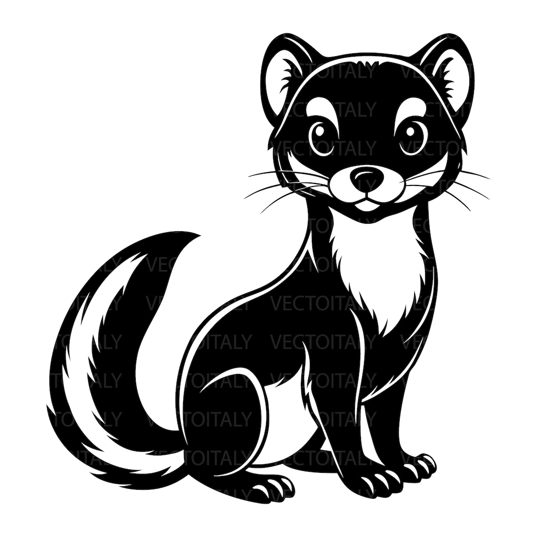 Marten Rabbit Svg Marten Weasel SVG PNG Clipart Cut Files for Cricut, Silhouette, Laser ...