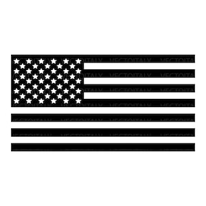 May include: A black and white graphic of the American flag. The flag features 50 white stars in a blue canton and 13 alternating black and white stripes. The text "VECTOITALY" is repeated along the bottom of the flag.