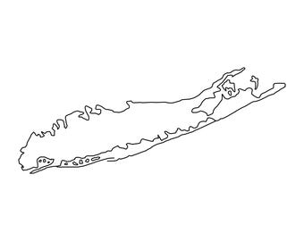 LONG ISLAND SVG, staat SVG-bestand, Long Island vector, Verenigde Staten SVG, staat illustraties, Long Island overzicht