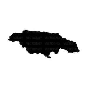 Jamaïque Pays Silhouette & Contour Formes svg png jpeg pdf eps conception graphique vectorielle découpée graver laser fichier image carte Caraïbes