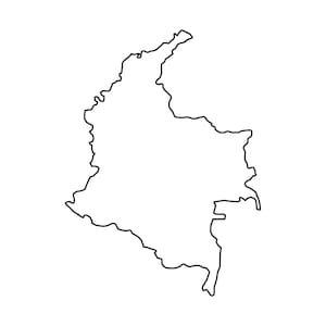 Colombia overzicht script SVG PNG Colombiaanse vlag Colombiana Latijns-Amerikaanse Cricut bestanden gesneden bestanden PNG Latino