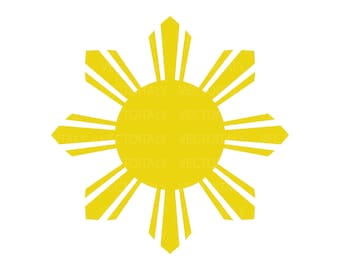 Philippines Flag Sun Svg, Philippine Flag svg, Filipina, Filipino Cut File, PNG - PDF - Cricut - Vector Clipart - Design