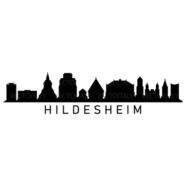 Skyline Hildesheim illustrated in vector and available in SVG, PDF, Eps, Png, JPEG and Ai format and available for instant download