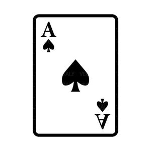 Ace of Spades SVG, Ace of Spades Clipart, Ace of Spades Svg Jpg Png Cricut Silhouette Cut File, Instant Download