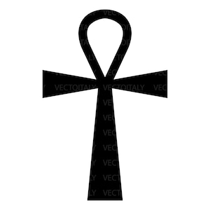 Egyptian Ankh Cross (key of life), Cut files for Cricut, Clip Art silhouettes (eps, svg, pdf, png, jpeg)