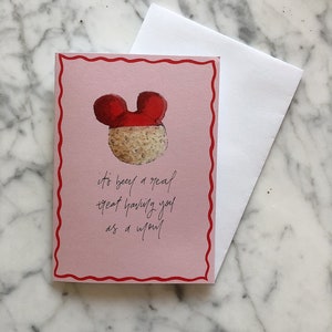 Carte de fête des mères Disney | Cartes de vœux Disney | Friandise Rice Krispie | Carte alimentaire Disney | Carte Disney | Carte gourmande pour la fête des mères