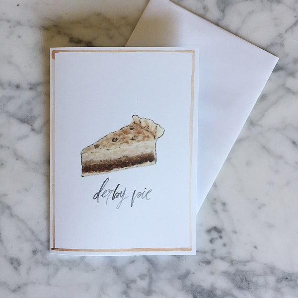 Derby Pie Notecard | Kentucky Greeting Cards | Kentucky Gift | Kentucky Stationery | Kentucky Card | Kentucky Foods | Kentucky Lover