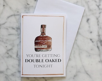Woodford Reserve Double Oaked Bourbon Valentine's Day Cards | Bourbon Greeting Cards | Bourbon Gift | Bourbon Card | Bourbon Vday