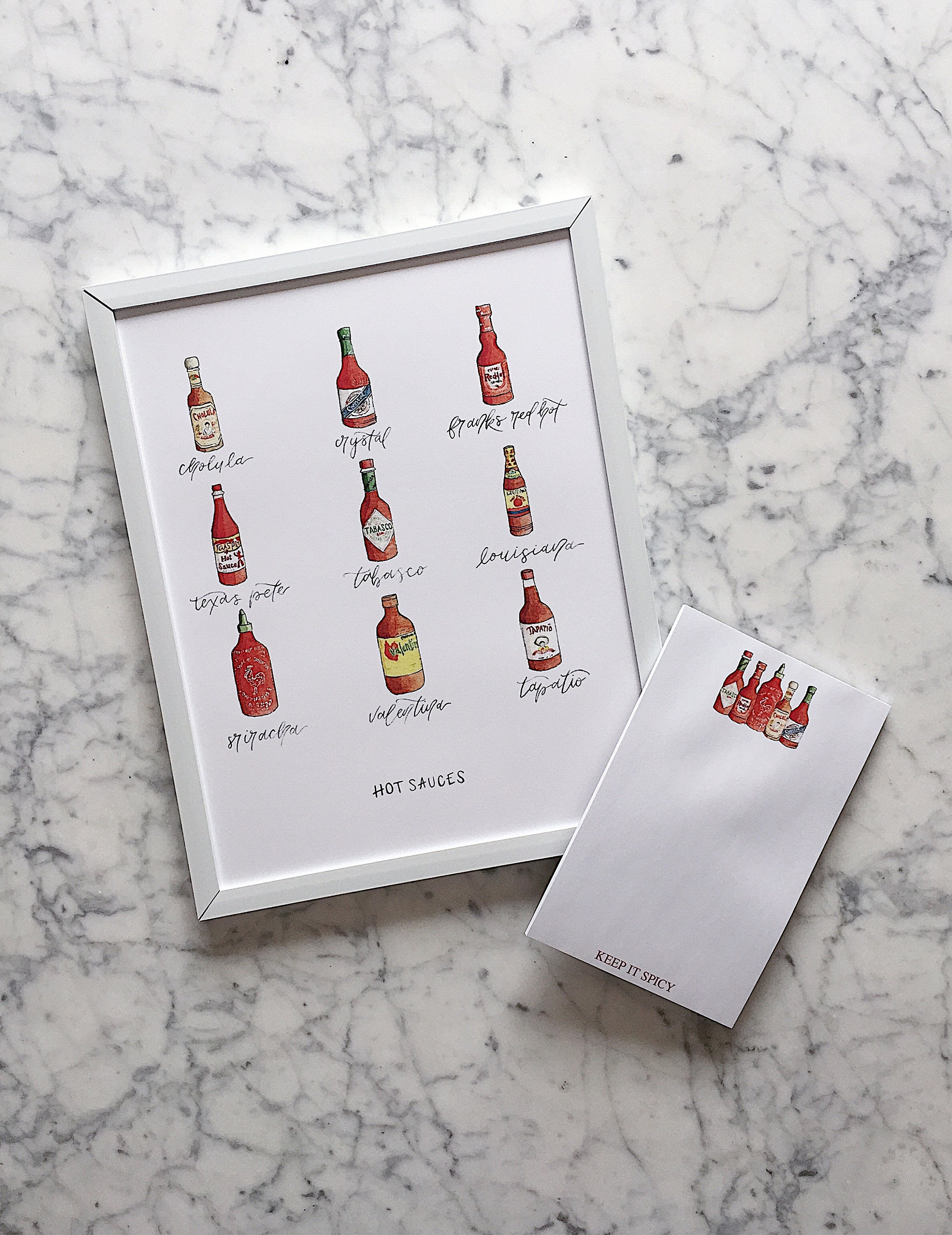 Hot Sauces Art Print Hot Sauce Art Hot Sauce Kitchen Decor Etsy