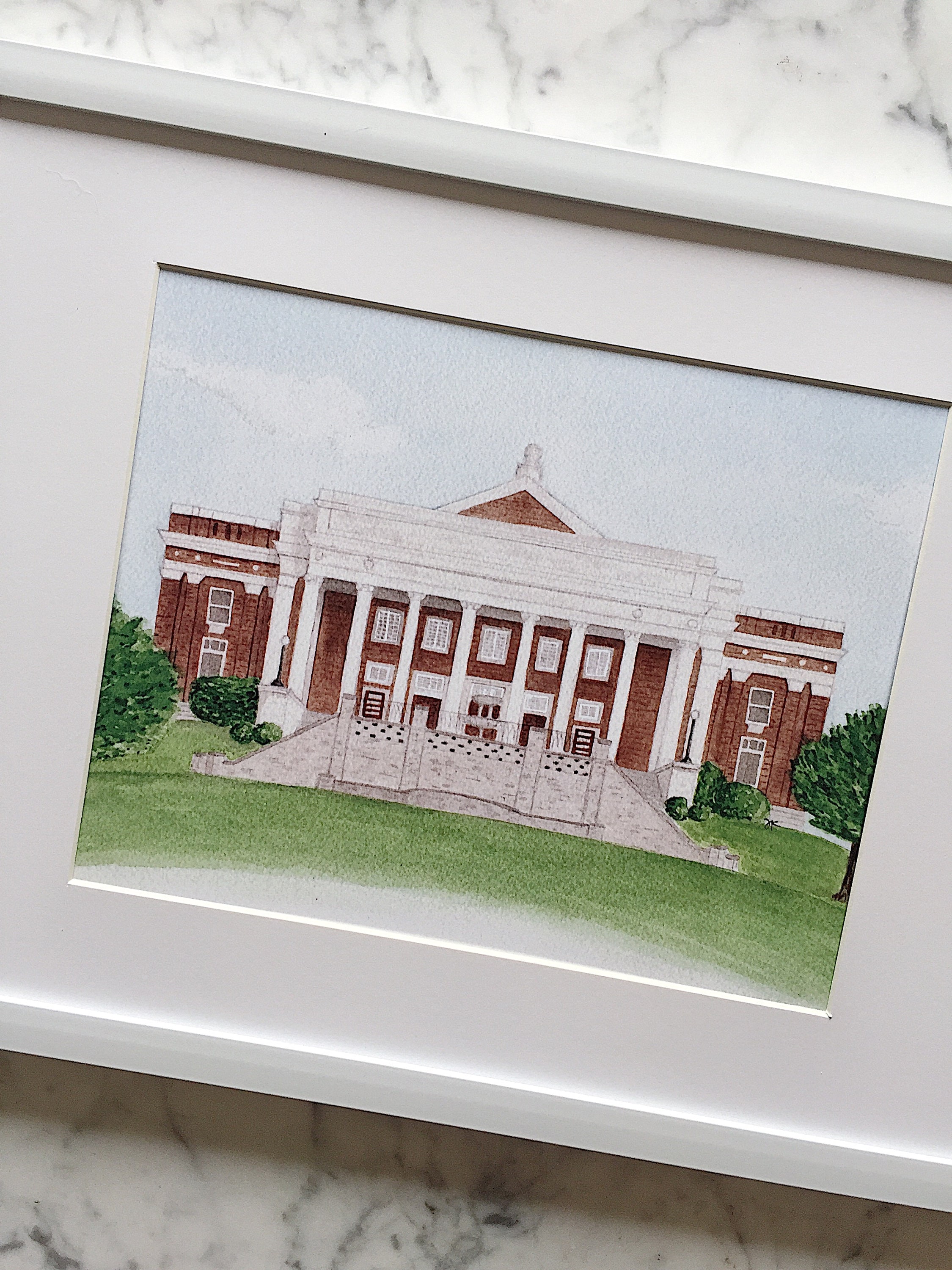 Western Kentucky University Van Meter Hall Painting. WKU Etsy Denmark
