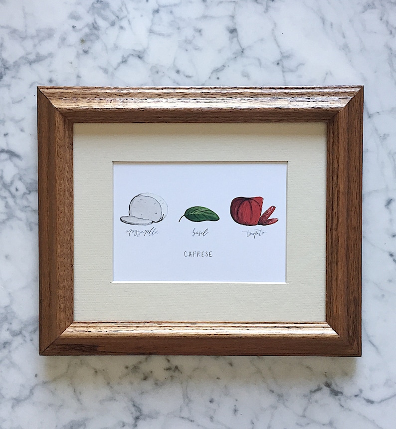 Caprese Art Print. Caprese Art. Italian Kitchen Art. Italian Etsy