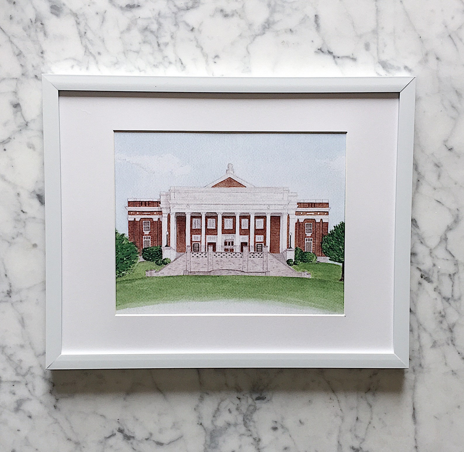 Western Kentucky University Van Meter Hall Painting. WKU Etsy