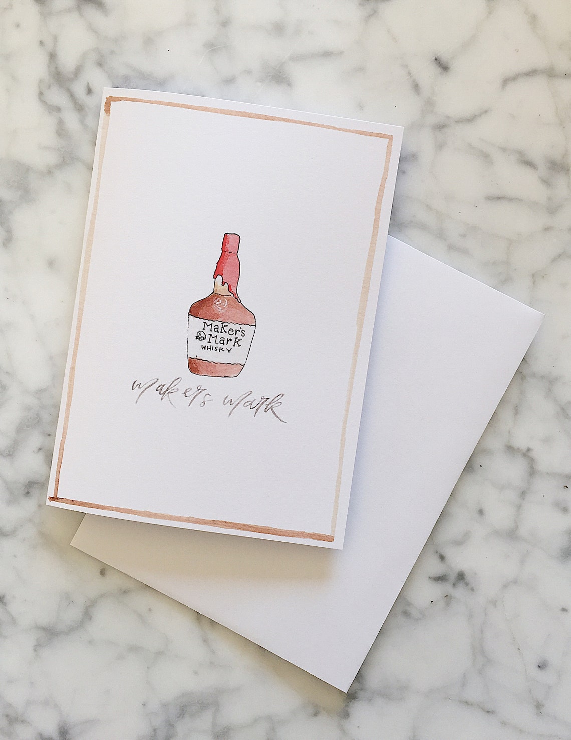 Maker's Mark Bourbon Cards Bourbon Greeting Cards - Etsy