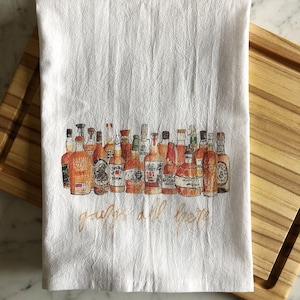 Bands Alle hier Küche Geschirrtuch | Bourbon Geschirrtuch | Bourbon Küche Dekor | Bourbon Bar Handtuch | Bourbon Liebhaber Geschenk