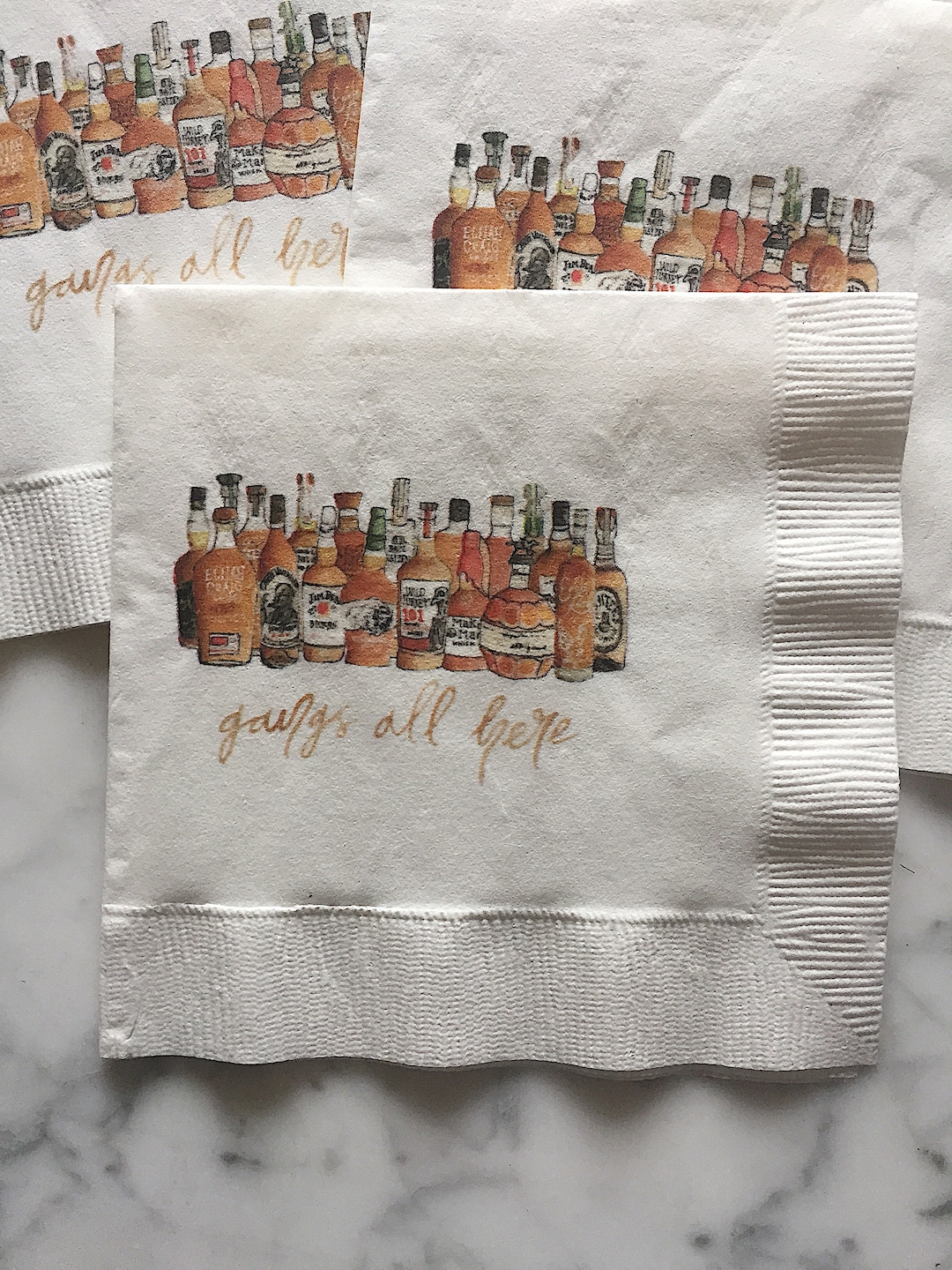 Bourbon Cocktail Napkins Gangs All Here Multiple Bourbon Napkins Bourbon Art Bar Napkins Bar