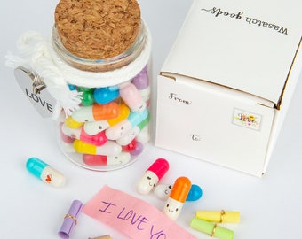 Why I love you Jar, Message in a Glass Bottle, Cute Birthday Gifts for Girlfriend, First Anniversary Gifts for Him