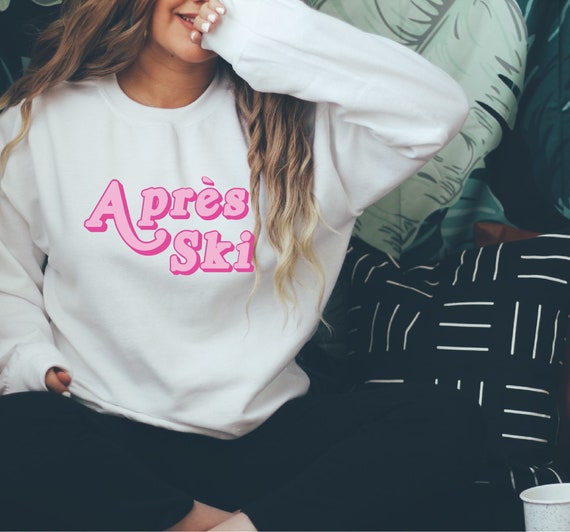Apres Ski Sweatshirt Pink Retro Ski 