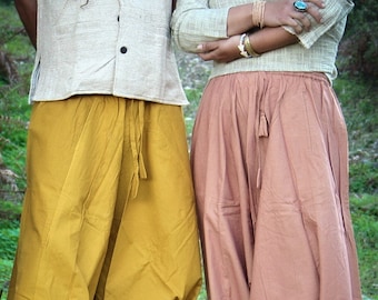 Afghani Harem Pants Unisex, Small size, Drop Crotch Pants, Loose Pants, Hippie Pants, Aladdin Pants, Natural Pants, Cotton, Gift