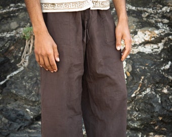 Pantalones de algodón Khadi natural, pantalones de algodón para hombres, pantalones Khadi para hombres, ropa terrosa, pantalones sueltos, ropa hippie, pantalones terrosos, pantalones largos para hombres