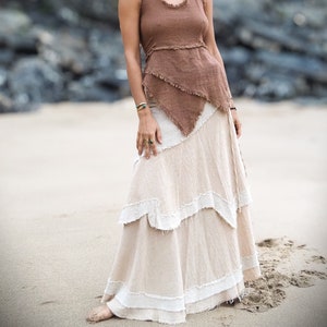 Layered skirt draped cheap