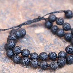 Lava Diffuser Bracelet, Aromatherapy Bracelet, Double Lava Bead Bracelet, Lava Stone Bracelet, Lava Bracelet, Boho Jewelry, Birthday Gift