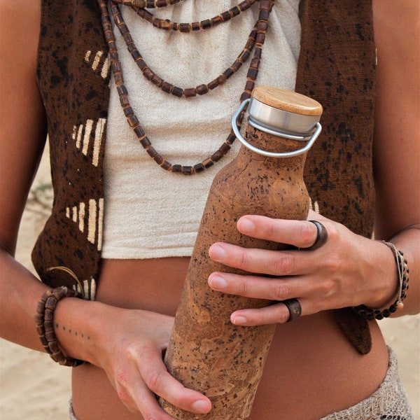 Handmade Cork Water Bottle, Unique Water Bottle, Cork Covered Bottle, Eco friendly Bottle, Natural Bottle, Sustainable Bottle, Cork Bottle