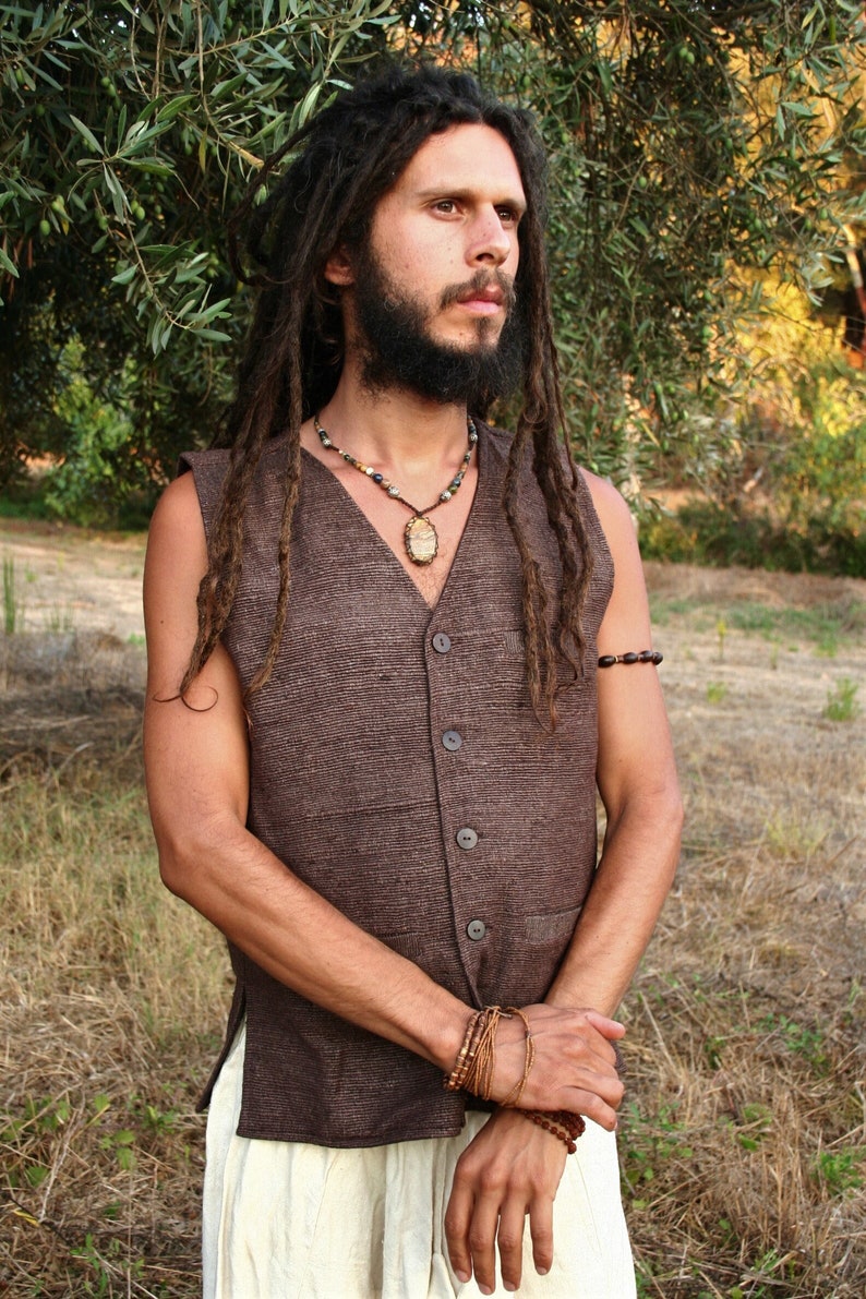 Tribal Waistcoat Raw Silk Men Waistcoat Ethnic Vest Etsy