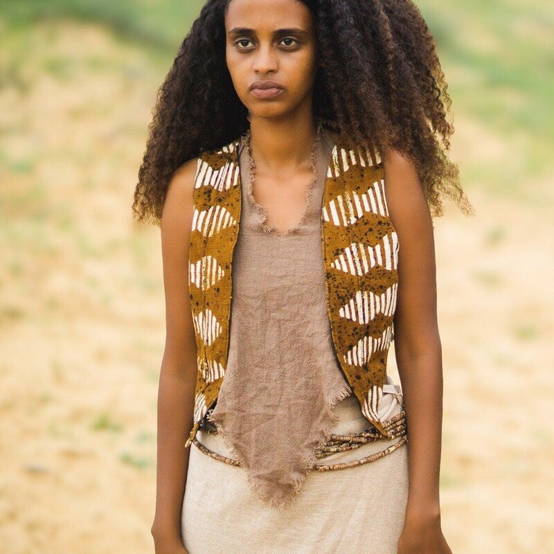 Tribal Kiwi-Zest Button Front Vest main image 1