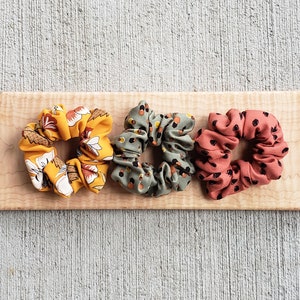 Printed Rayon Scrunchies