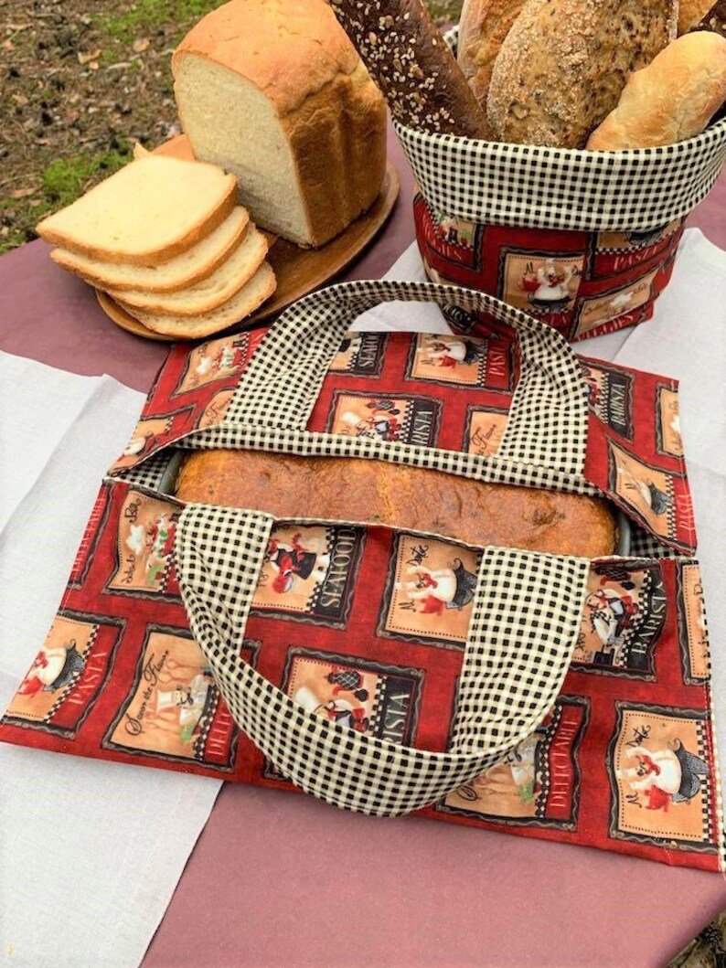Fabric Bread Basket Picnic Bread Basket Bread / Storage Basket Etsy