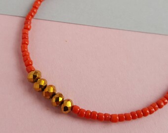 Modern minimal beaded bracelet