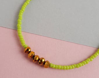 Modern minimal beaded bracelet