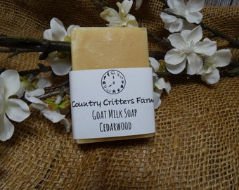 Cedarwood Goats Milk Soap, Old Fashioned Goat Milk Soap, Handmade Soap, Creamy Soap, Bar Soap, Holiday, Savon, Healthy Skin