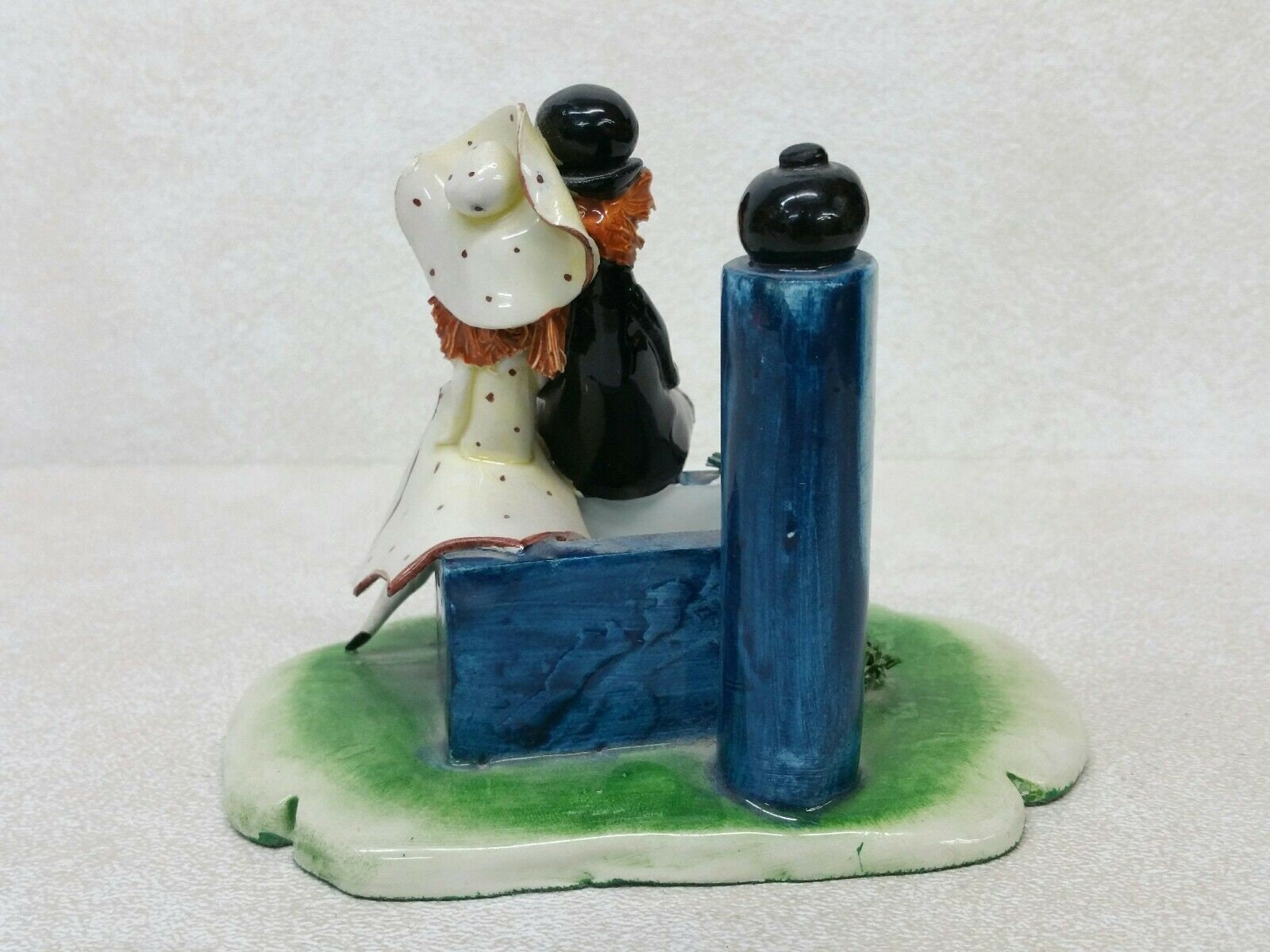 Vintage Zampiva Italy Porcelain Figurine Man and Woman Sitting Etsy