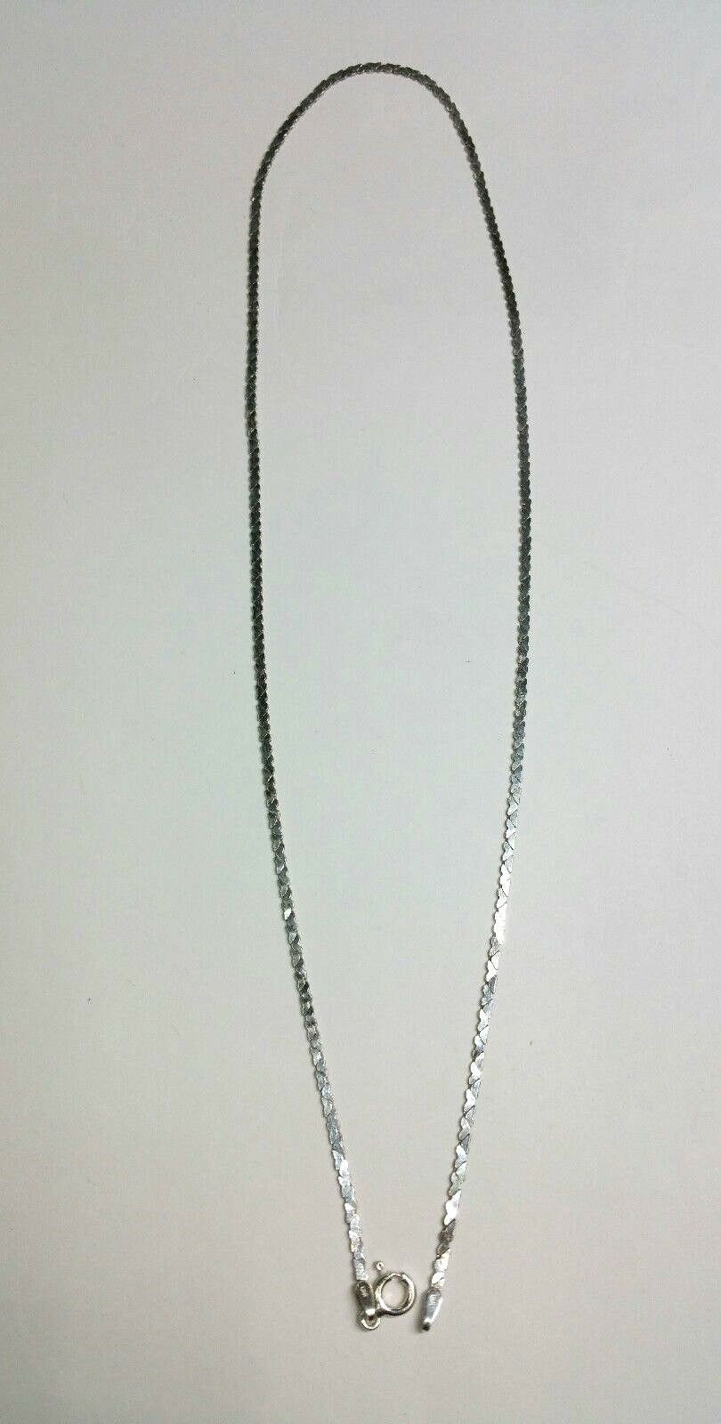 18'' Sterling Silver Italian Designer Necklace 2mm Etsy UK