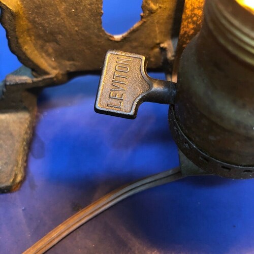 Antique Metal Leviton Statue shops Bedroom Lamp