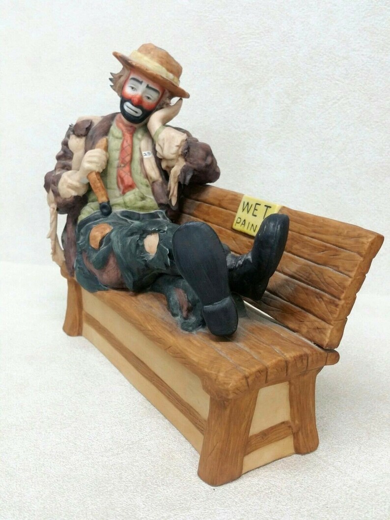 Flambro Emmett Kelly Jr Full Size Figurine 'wet Paint' Etsy