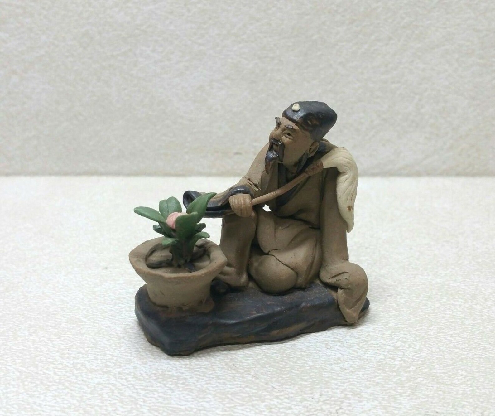 Vintage Chinese Clay Pottery Mudman Figurine Etsy