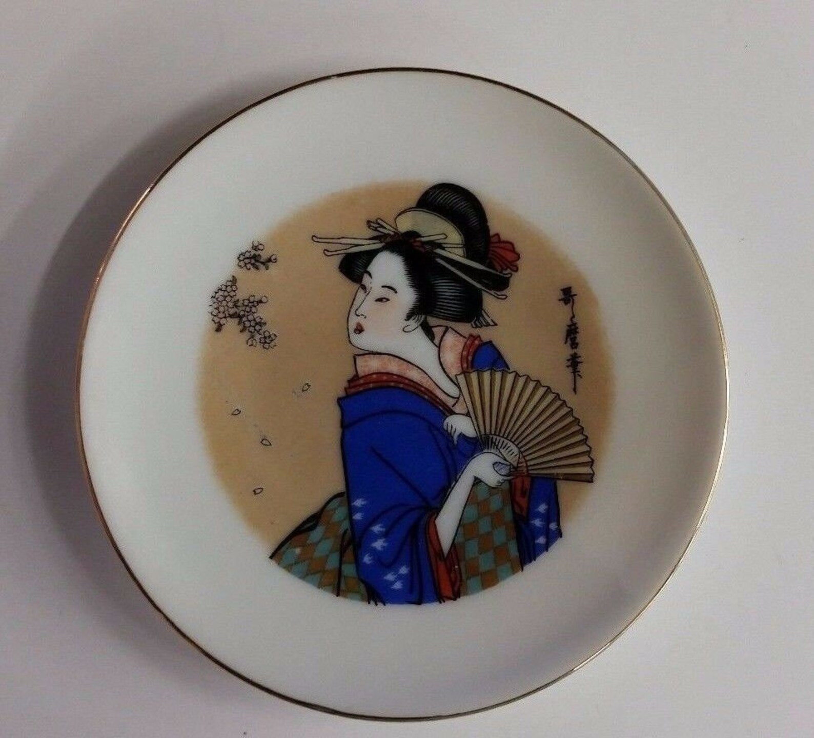 Plaque japonaise de geisha peinte à la main signée Etsy France