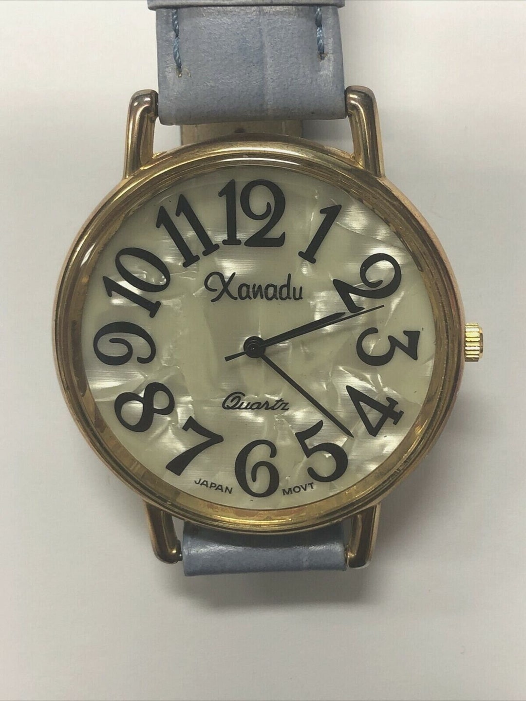 Vintage Xanadu Large Wrist Watch Quartz Mother of Pearl Dial Etsy