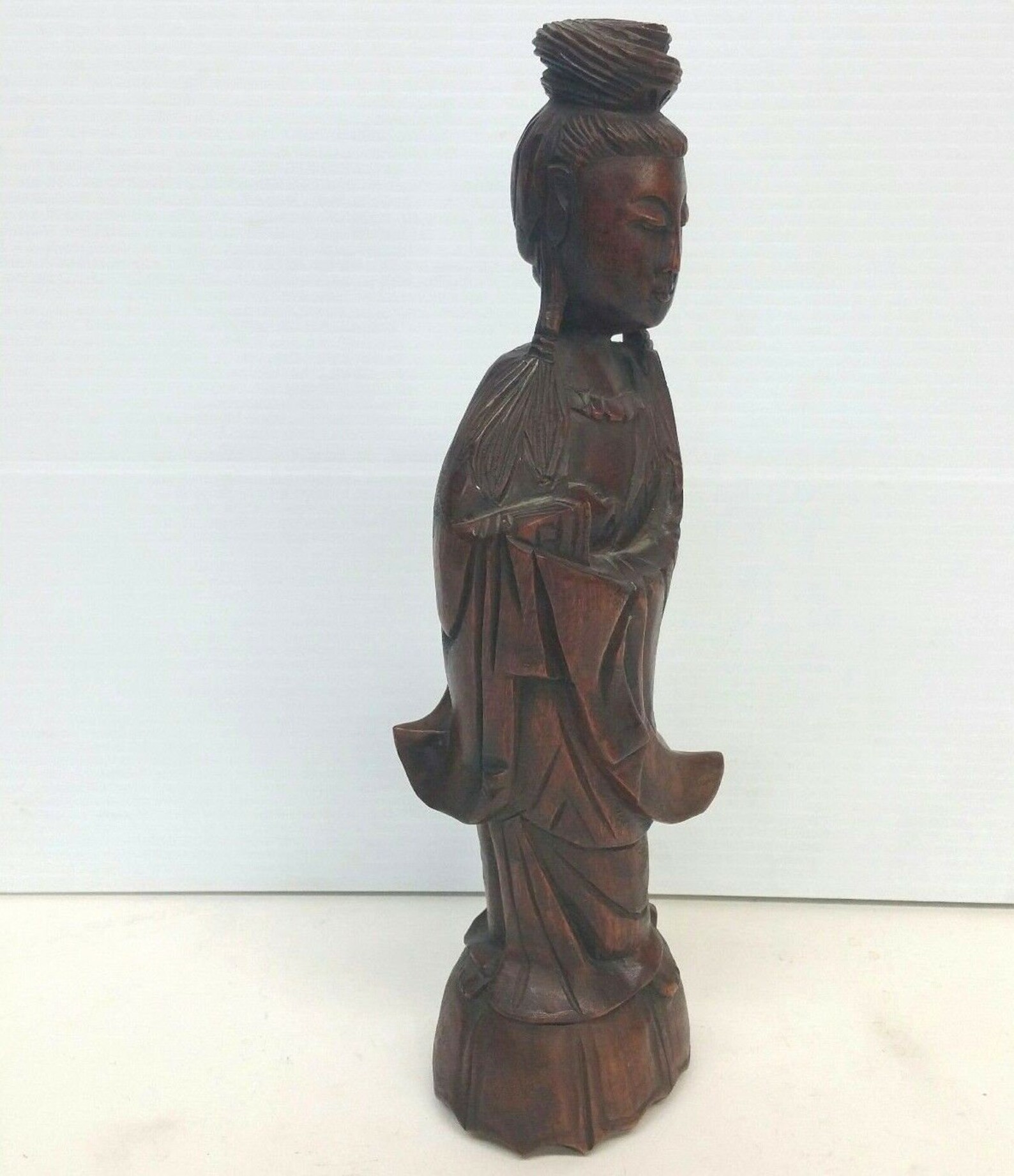 Vintage Bali Indonesia tallado madera hembra figura de pie | Etsy