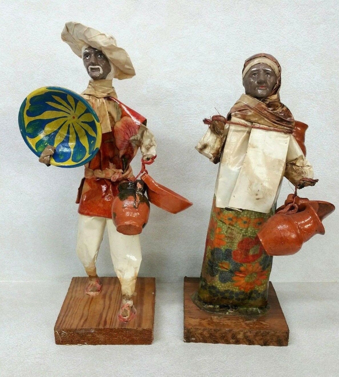 vintage mexican paper mache dolls