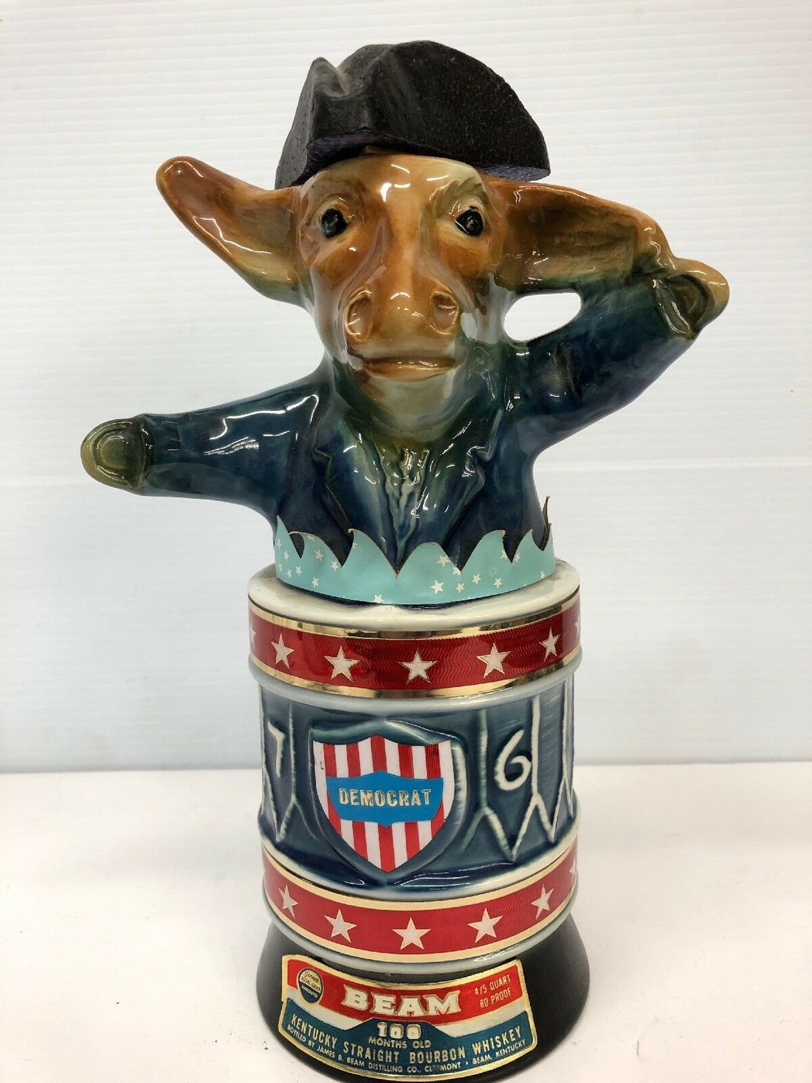 Jim Beam Decanter Democrat Donkey 1976 Bicentemial all Etsy