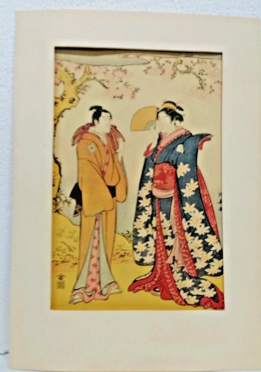 Antique Japanese Woodblock print W/ Original signature Etsy