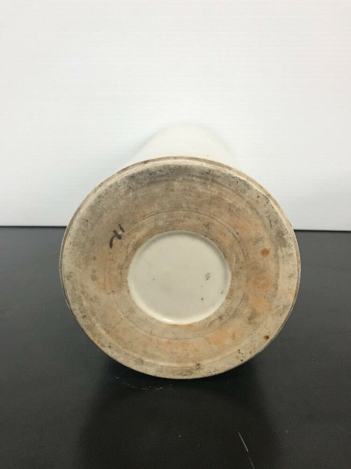 Antique Chinese Porcelain Hat Stand Vase W/ Calligraphy Etsy