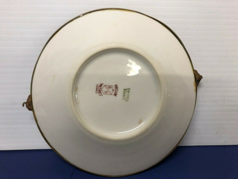 Antique Porcelaine Plate With Bronze Frame Vincennes DE Etsy